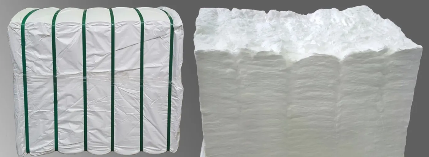 Wrapped hydrophilic cotton bale and its pressed white block