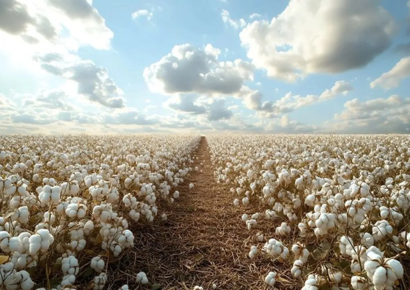 Mature cotton field before harvest