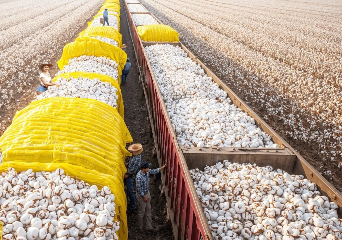 Seed cotton loaded for transport